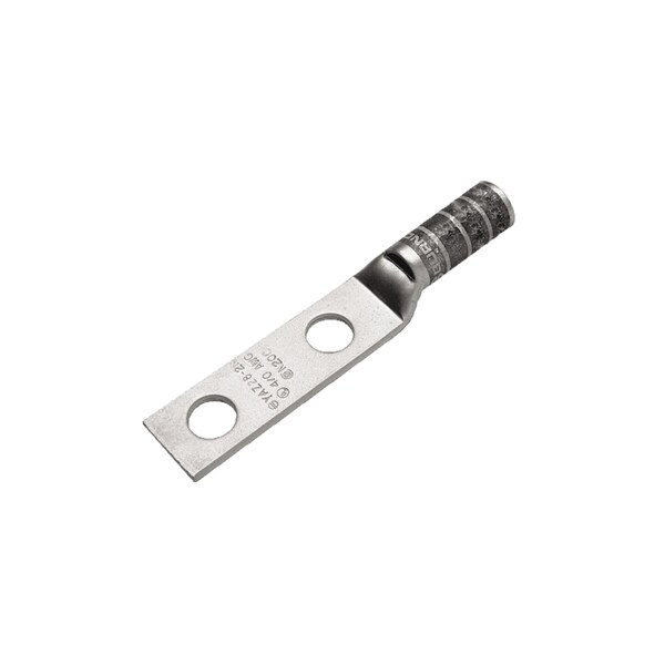 Burndy 2 HOLE FLEX LUG LONG BRL N TON, 535MCM 1/2" BOLT 1 3/4" CNTR YAZ382NNTFX